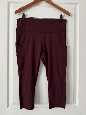 Lululemon Fast And Free High Rise Crop 19” Inseam 7 Pocket Leggings Size 12